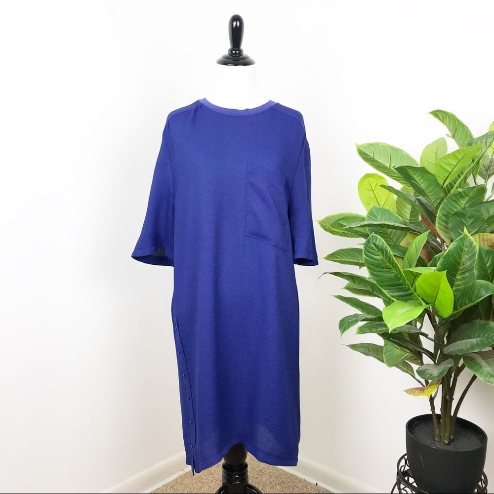 3.1 Phillip Lim blue pocket‎ tshirt dress